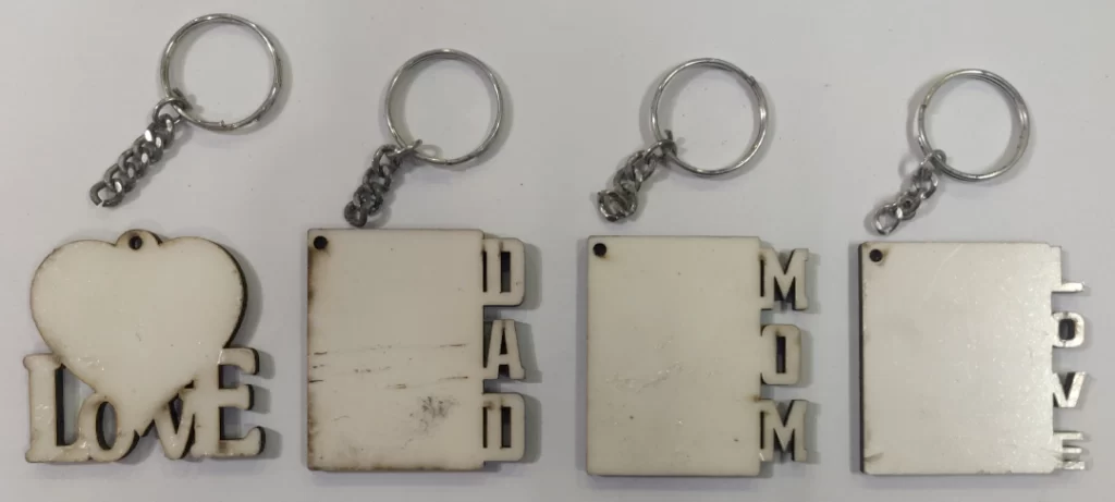 90Pcs Sublimation Keychain Blanks Bulk MDF DIY Blank Keychain with